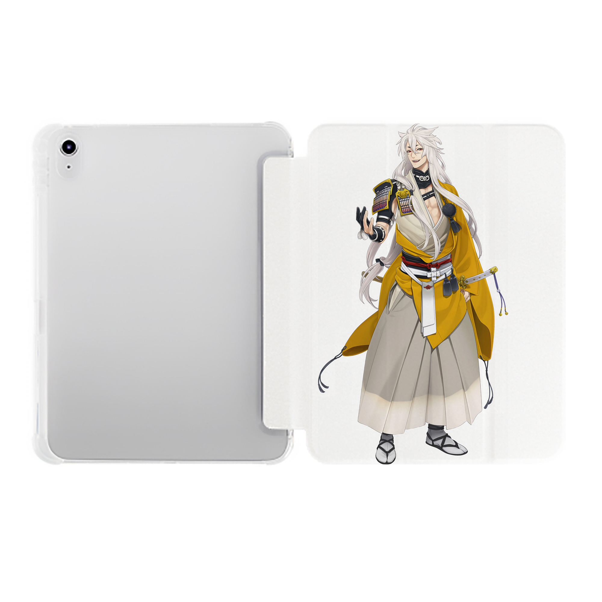 （画像用） 刀剣乱舞 Touken Ranbu IPad ケース ペン収納付き 三つ折りスタンド PUレザー×シリコン 対応機種9.5/10.5/10.9インチ